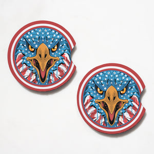 Patriotic Eagle 2.75" Car Coasters