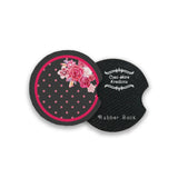 Floral Polka Dot Print 2.75" Car Coasters