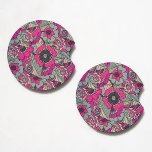 Floral 2.75" Car Coasters