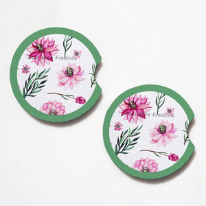 Floral 2.75" Car Coasters