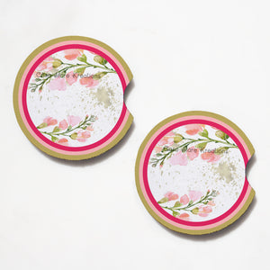 Floral 2.75" Car Coasters