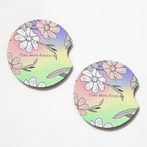 Floral 2.75" Car Coasters