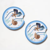 Seashell 2.75" Car Coasters