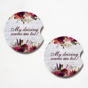 My Driving Scares Me Too 2.75" Car Coasters