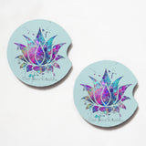 Lotus Flower 2.75" Car Coasters