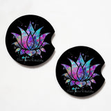 Lotus Flower 2.75" Car Coasters