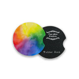 Watercolor Rainbow 2.75" Car Coasters