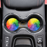 Watercolor Rainbow 2.75" Car Coasters