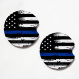 Back The Blue 2.75" Car Coasters