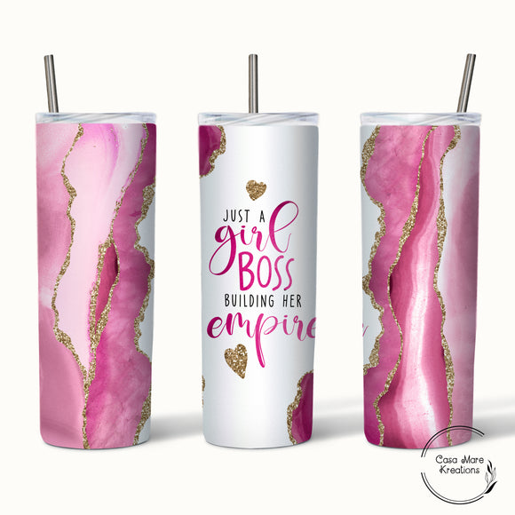 Just A Girl Boss 20 oz. Skinny Tumbler