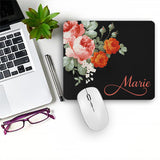 Floral Mouse Pad With Name