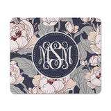 Custom Floral Mouse Pads With Monogram or Name