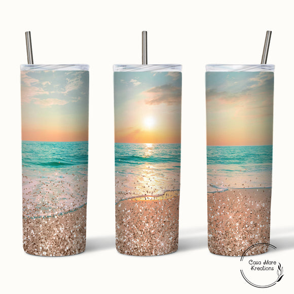 Sunset Beach 20 oz. Skinny Tumbler