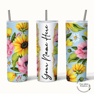 Spring Flowers 20 oz. Skinny Tumbler