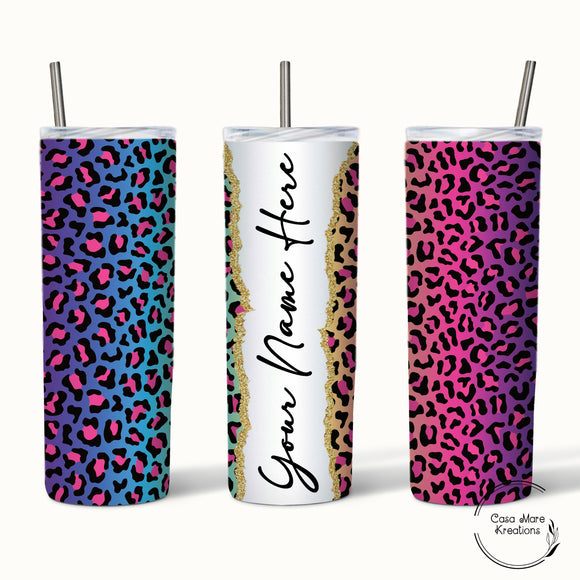 Bright Cheetah Print 20 oz. Skinny Tumbler