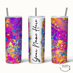 Paint Splatter 20 oz. Skinny Tumbler