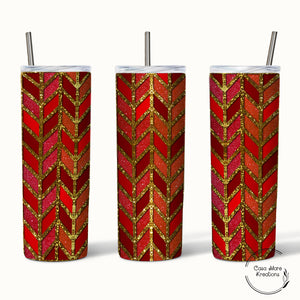 Red Tanagram 20 oz. Skinny Tumbler