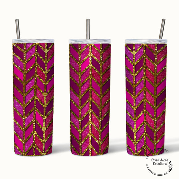 Pink Tanagram 20 oz. Skinny Tumbler