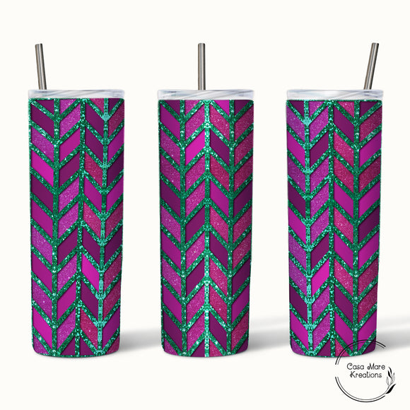 Pink and Purple Tanagram 20 oz. Skinny Tumbler