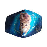 Galaxy Cat Face Mask